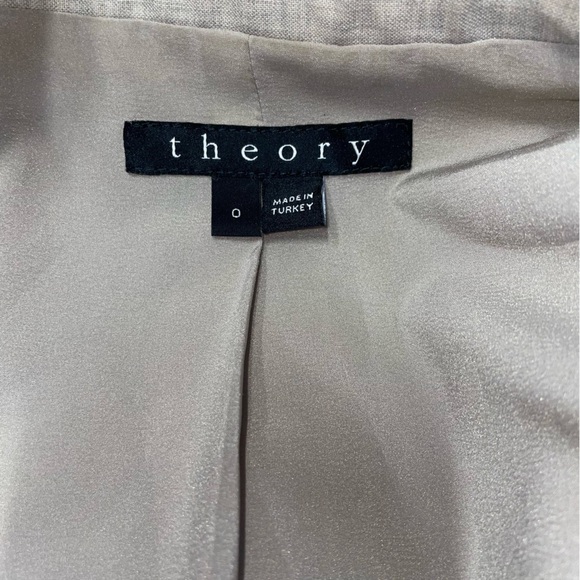 Theory Women's Cream Wool Blazer - Size 0 - Picture 4 of 5